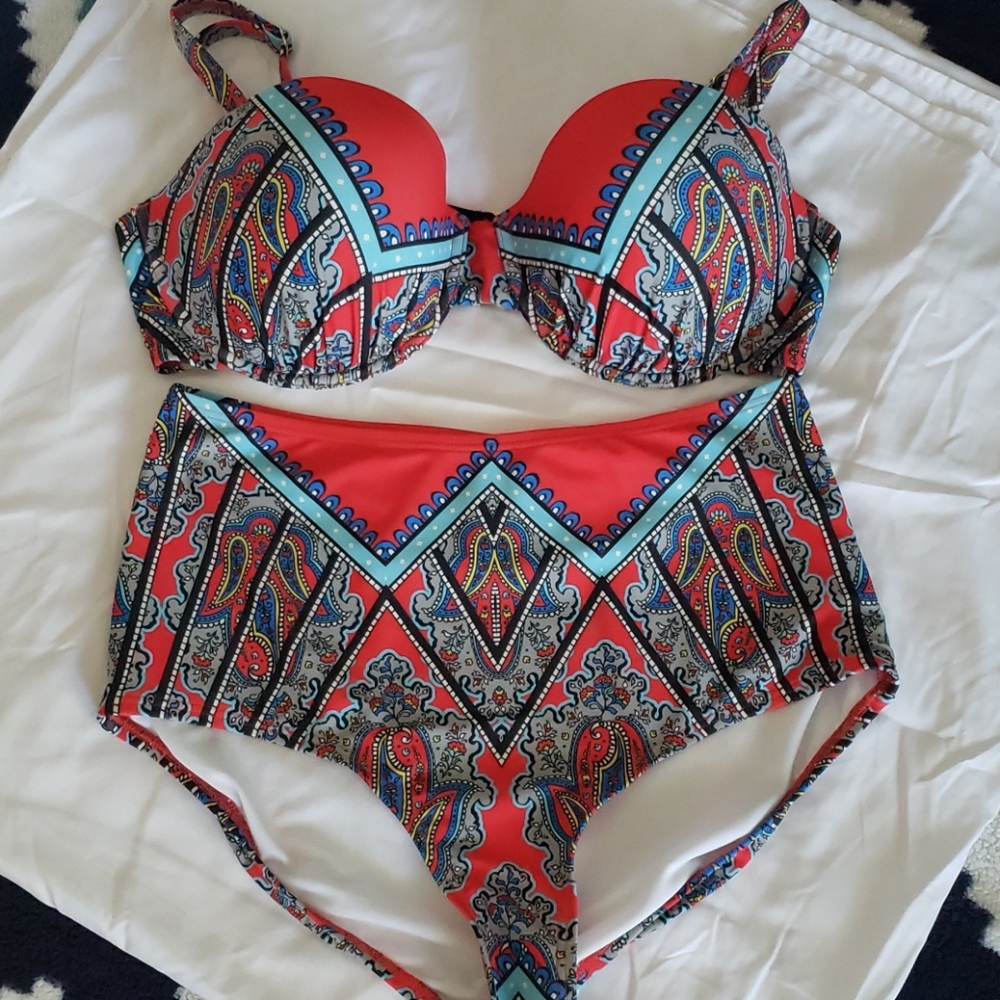 Two piece swim suits for all set